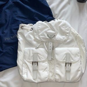 White Prada Backpack